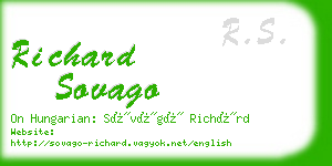 richard sovago business card